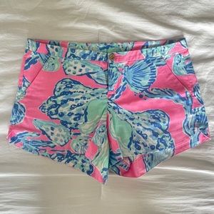 NWOT Lilly Pulitzer Adie Shorts, Pink Pout Barefoot Princess - Size 4